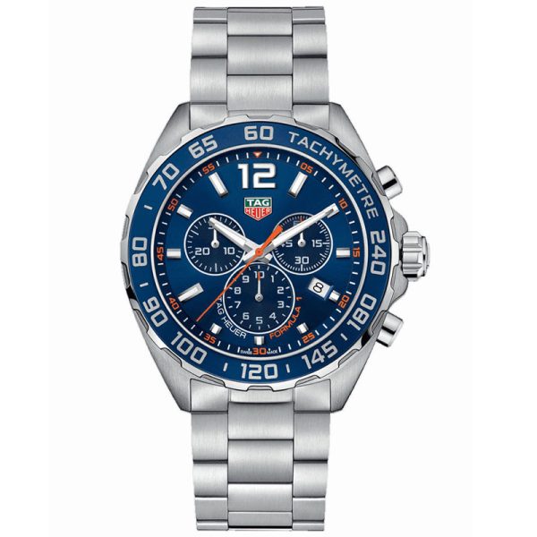 Tag Heuer Formula 1 Men’s Quartz Swiss Made Silver Stainless Steel Blue Dial 43mm Watch CAZ1014.BA0842