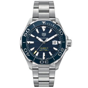 Tag Heuer Aquaracer Men’s Automatic Swiss Made Silver Stainless Steel Blue Dial 43mm Watch WAY201B.BA0927