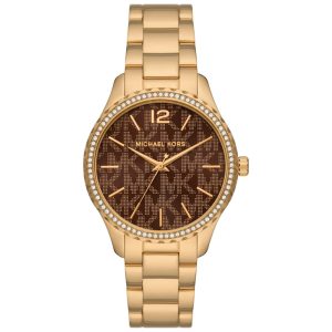 Michael Kors Women’s Quartz Gold Stainless Steel Brown Dial 38mm Watch MK7296