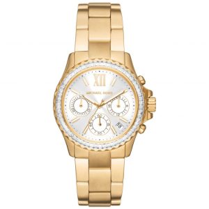 Michael Kors Women’s Quartz Gold Stainless Steel White Dial 36mm Watch MK7212