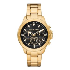 Michael Kors Men’s Quartz Gold Stainless Steel Black Dial 43mm Watch MK9108
