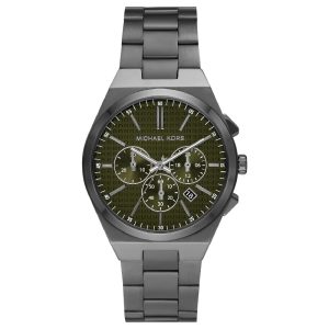 Michael Kors Men’s Quartz Grey Stainless Steel Green Dial 41mm Watch MK9118