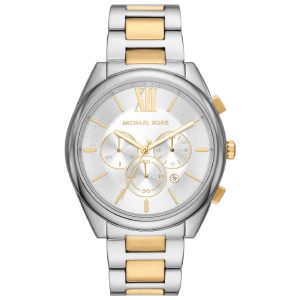 Michael Kors Men’s Quartz Two Tone Stainless Steel Silver Dial 45mm Watch MK8994
