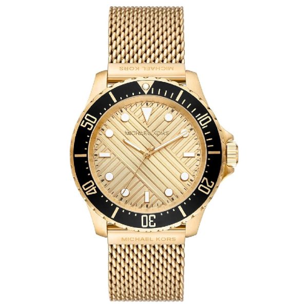 Michael Kors Men’s Quartz Gold Stainless Steel Gold Dial 43mm Watch MK9083