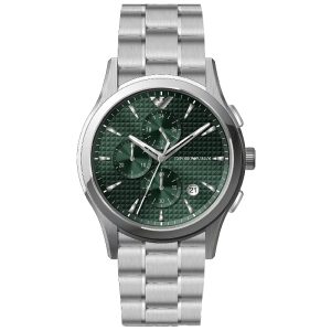 Emporio Armani Men’s Quartz Silver Stainless Steel Green Dial 42mm Watch AR11529