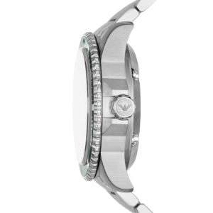 Emporio Armani Men’s Automatic Silver Stainless Steel Green Dial 42mm ...