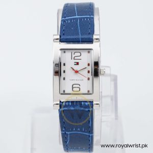 Tommy Hilfiger Women’s Quartz Blue Leather Strap Silver Dial 21mm Watch 17916598