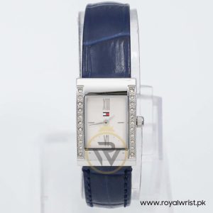 Tommy Hilfiger Women’s Quartz Blue Leather Strap Silver Sunray Dial 20mm Watch 179162863
