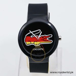 Lacoste Kids Quartz Black & Yellow Silicone Strap Black Dial 40mm Watch 2020070