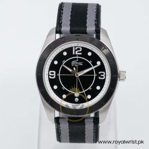 Lacoste Men’s Quartz Two-tone Nylon Strap Black Dial 45mm Watch 2010575