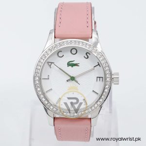 Lacoste Women’s Quartz Pink Leather Strap White Dial 38mm Watch 2000663