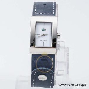 Lacoste Women’s Quartz Grey Leather Strap White Dial 21mm Watch 200057/2