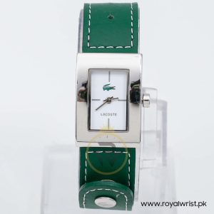 Lacoste Women’s Quartz Green Leather Strap White Dial 21mm Watch 2000657