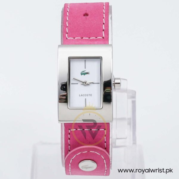 Lacoste Women’s Quartz Pink Leather Strap White Dial 21mm Watch 2000570