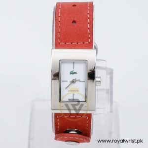 Lacoste Women’s Quartz Red Leather Strap White Dial 21mm Watch 200057/1