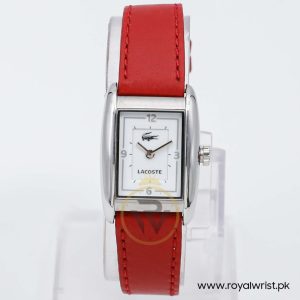 Lacoste Women’s Quartz Red Leather Strap White Dial 21mm Watch 2000639