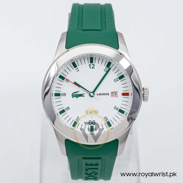 Lacoste Men’s Quartz Green Silicone Strap White Dial 42mm Watch 2010626