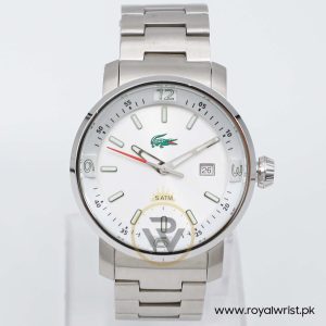 Lacoste Men’s Quartz Silver Stainless Steel Silver Sunray Dial 44mm Watch 2000436
