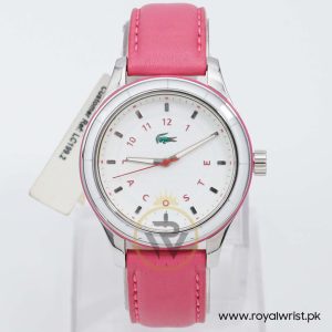Lacoste Women’s Quartz Pink Leather Strap White Dial 38mm Watch 10310900