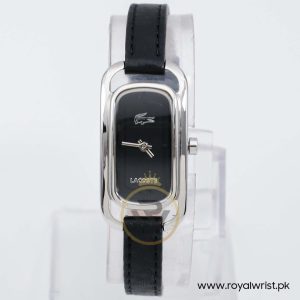 Lacoste Women’s Quartz Black Leather Strap Black Dial 20mm Watch 2000720