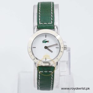 Lacoste Women’s Quartz Green Leather Strap White Dial 28mm Watch 2000512/1