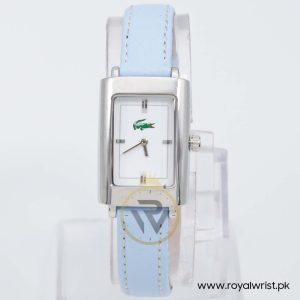 Lacoste Women’s Quartz Sky Blue Leather Strap White Dial 21mm Watch 2000522