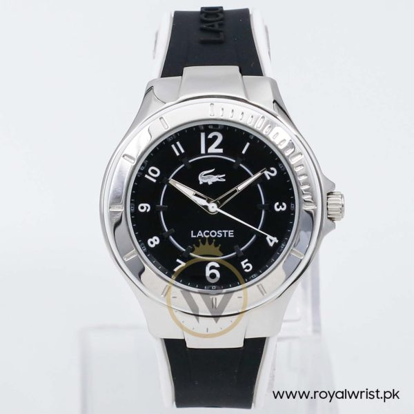 Lacoste Women’s Quartz Black & White Silicone Strap Black Dial 37mm Watch 2000817