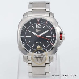 Lacoste Men’s Quartz Silver Stainless Steel Black Dial 43mm Watch 2010450