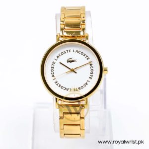 Lacoste Women’s Quartz Gold Stainless Steel White Dial 35mm Watch 2000624