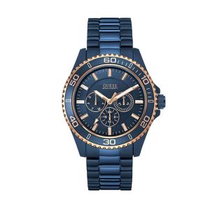 Guess Men’s Quartz Blue Stainless Steel Blue Dial 44mm Watch W0172G6