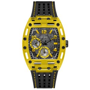 Guess Men’s Quartz Black Silicone Strap Black Dial 42mm Watch GW0499G2