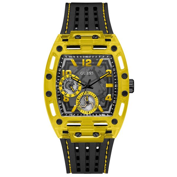 Guess Men’s Quartz Black Silicone Strap Black Dial 42mm Watch GW0499G2