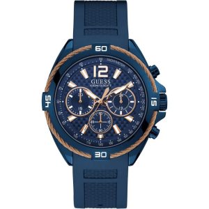 Guess Men’s Quartz Blue Silicone Strap Blue Dial 45mm Watch W1168G4