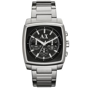 Armani Exchange Men’s Quartz Silver Stainless Steel Black Dial 40mm Watch AX2253