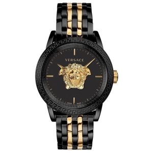 Versace Men’s Quartz Swiss Made Two-tone Stainless Steel Black Dial 43mm Watch VERD01119