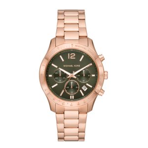 Michael Kors Women’s Quartz Rose Gold Stainless Steel Green Dial 40mm Watch MK7412