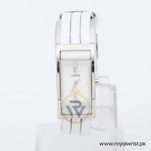 Lorus by Seiko Women’s Quartz White Leather Strap Silver Sunray Dial 19mm Watch RRW13BX9