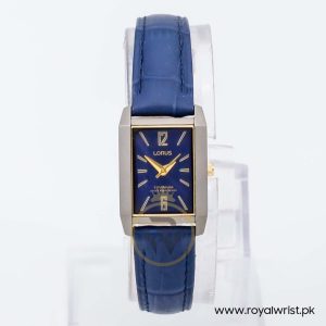 Lorus by Seiko Women’s Quartz Blue Leather Strap Blue Dial 19mm Watch RRS07NX9