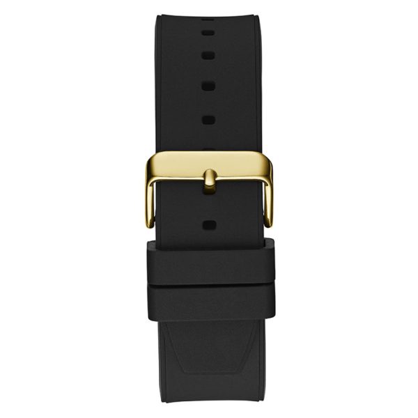 Guess Force Analog Quartz White Dial Black Rubber Strap Watch For Men - W0674G3