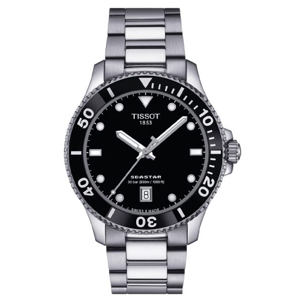 TISSOT Men’s Swiss Made Quartz Silver Stainless Steel Black Dial 40mm Watch T120.410.11.051.00