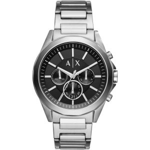 Armani Exchange Men’s Quartz Silver Stainless Steel Black Dial 44mm Watch AX2600