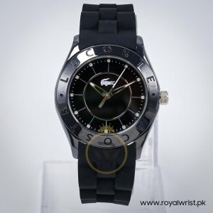 Lacoste Women’s Quartz Black Silicone Strap Black Dial 37mm Watch 2000673