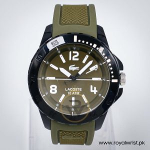 Lacoste Men’s Quartz Olive Green Silicone Strap Olive Green Dial 46mm Watch 2000715