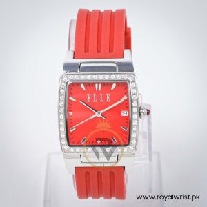 Elle Women’s Quartz Red Silicone Strap Red Dial 29mm Watch EL20039P04N