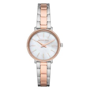 Michael Kors Women’s Quartz Two Tone Stainless Steel Mother Of Pearl Dial 32mm Watch MK1066