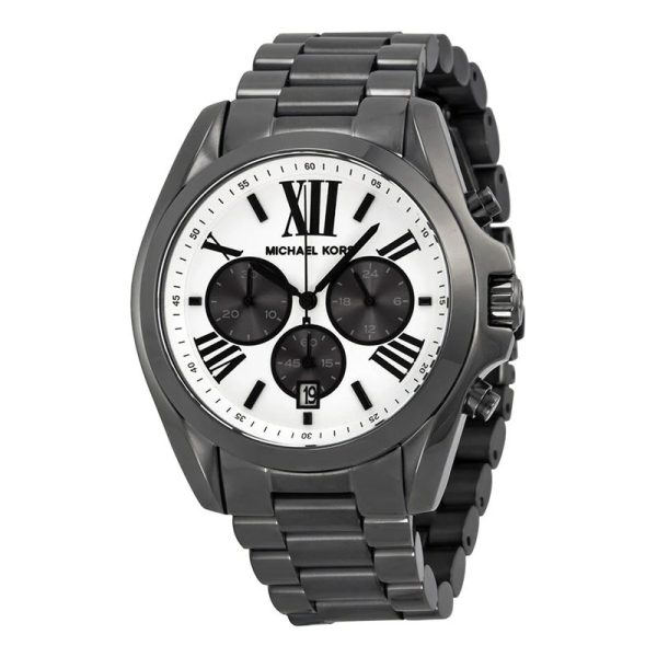 Michael Kors Men’s Quartz Grey Stainless Steel White Dial 43mm Watch MK5952