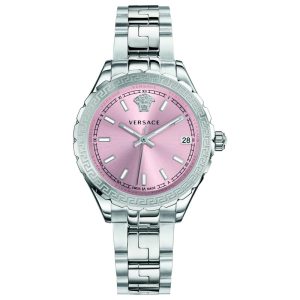 Versace Women’s Quartz Swiss Made Silver Stainless Steel Pink Dial 35mm Watch V12010015