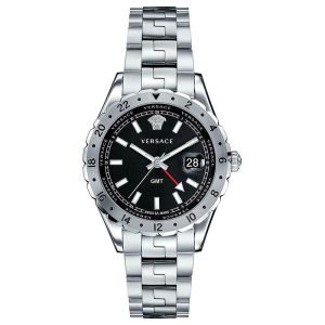Versace Men’s Quartz Swiss Made Silver Stainless Steel Black Dial 42mm Watch V11020015