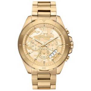 Michael Kors Men’s Quartz Gold Stainless Steel Gold Dial 45mm Watch MK8934