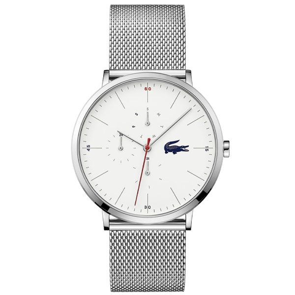 Lacoste Men’s Quartz Silver Stainless Steel White Dial 40mm Watch 2011025